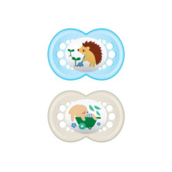 Mam Chupete Original Silicona 6M+ Azul 2 Uds.